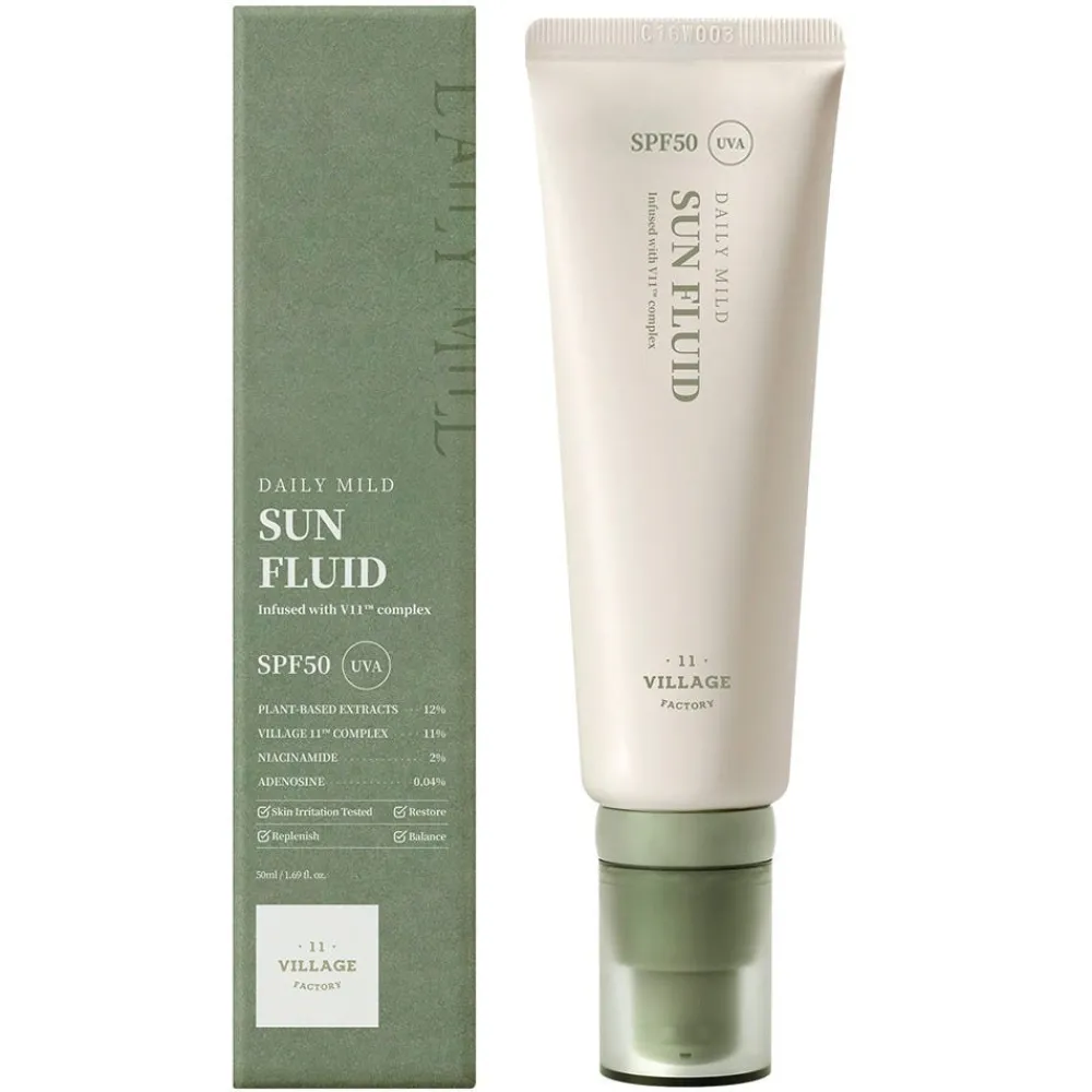 Daily Mild Sun Fluid 50 ml-11 Village Factory New