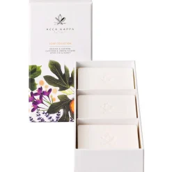 Soap Set White Fig & Honey, Lavender & Linden Flower, Orange & Saffron 3 x 150 g-Acca Kappa Outlet