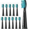 AILORIA Zahnpflege^Flash Travel Ersatzbürstenköpfe 12er Set Schwarz