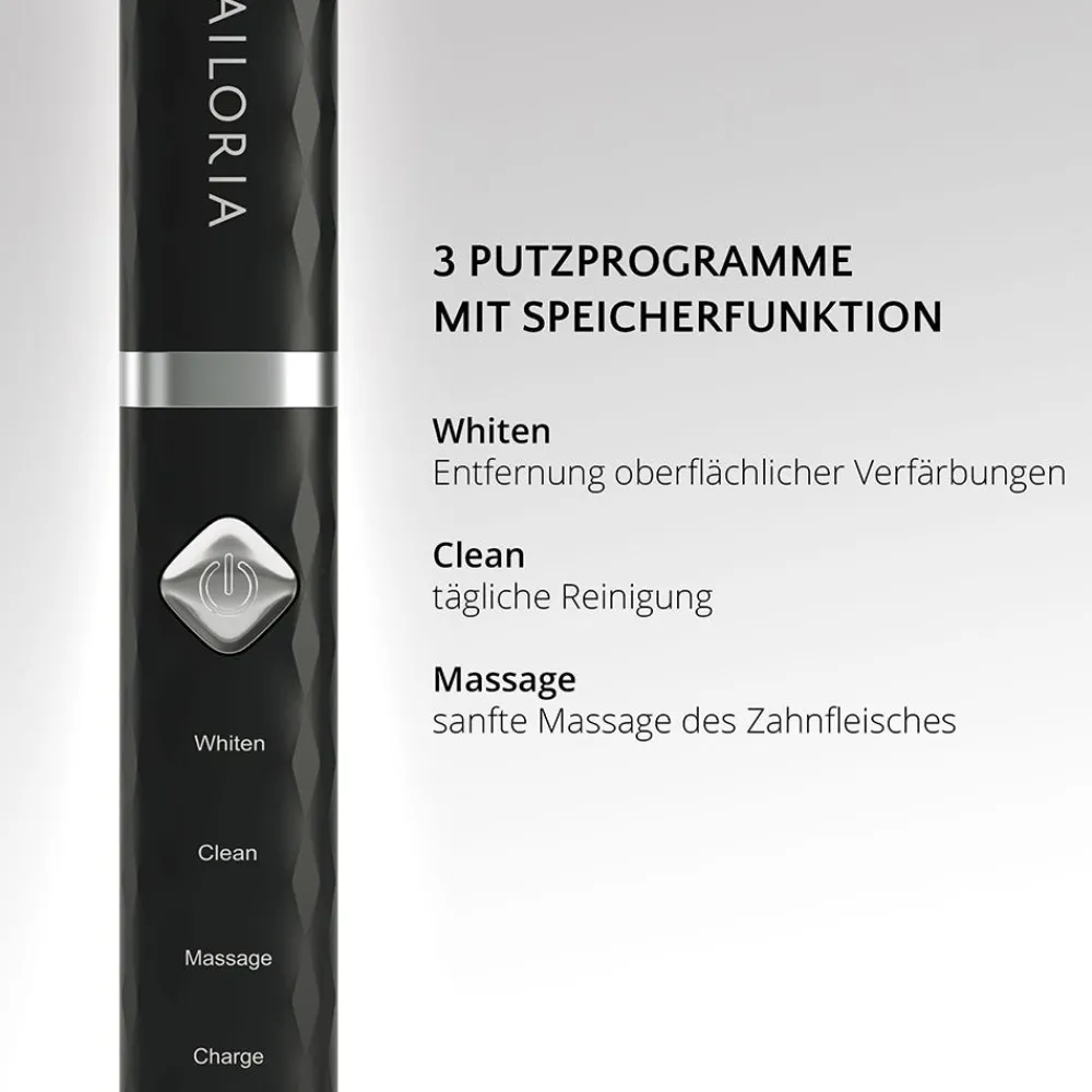 AILORIA Zahnpflege|Flash Travel Set Schallzahnbürste Schwarz