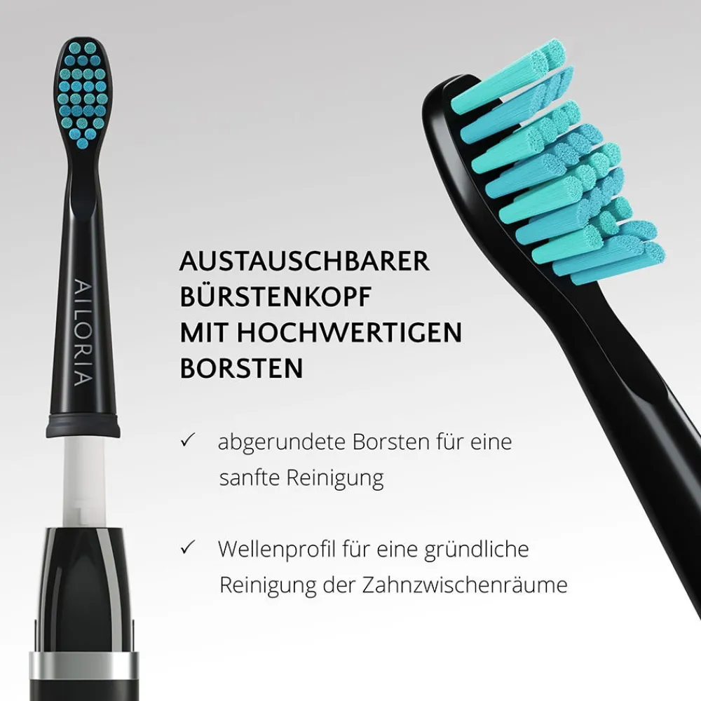 AILORIA Zahnpflege|Flash Travel Set Schallzahnbürste Schwarz