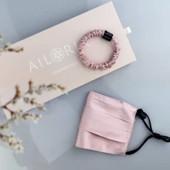 AILORIA Haarschmuck^Gesichtsmaske und Scrunchie S Rose
