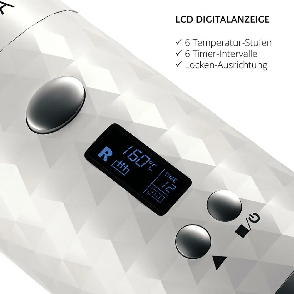 Kabelloser Auto-Curler Weiß-AILORIA