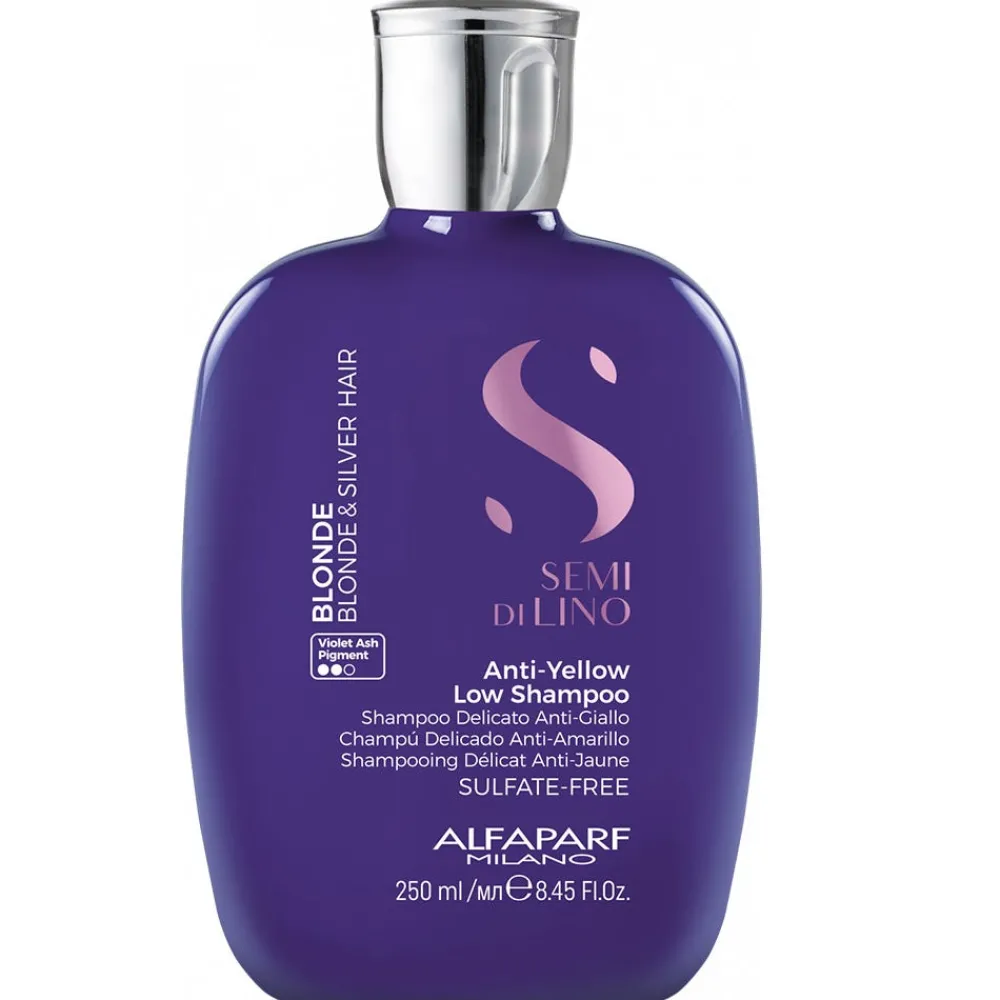Alfaparf Milano Shampoo|Semi Di Lino Blonde Anti-Yellow Shampoo 250 ml