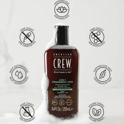 American Crew Conditioner|Shampoo|Chamomile + Pine Relaxing 3-in-1 Shampoo 250 ml