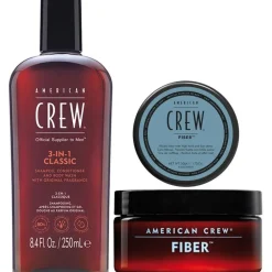 Classic 3-in-1 Shampoo & Fiber Cream Duo Bundle-American Crew Discount