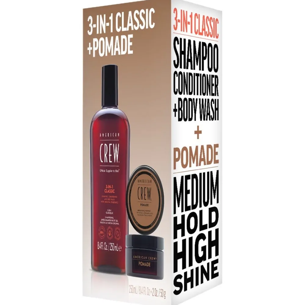 American Crew Conditioner|Shampoo^Holiday Duo Set 3-in-1 Classic Shampoo + Pomade