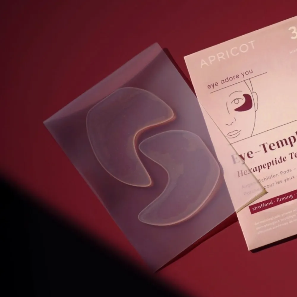 APRICOT Gesicht|Wiederverwendbare Augen-Schläfen Pads mit Hexapeptid-Technologie Limited Edition 2 Stück