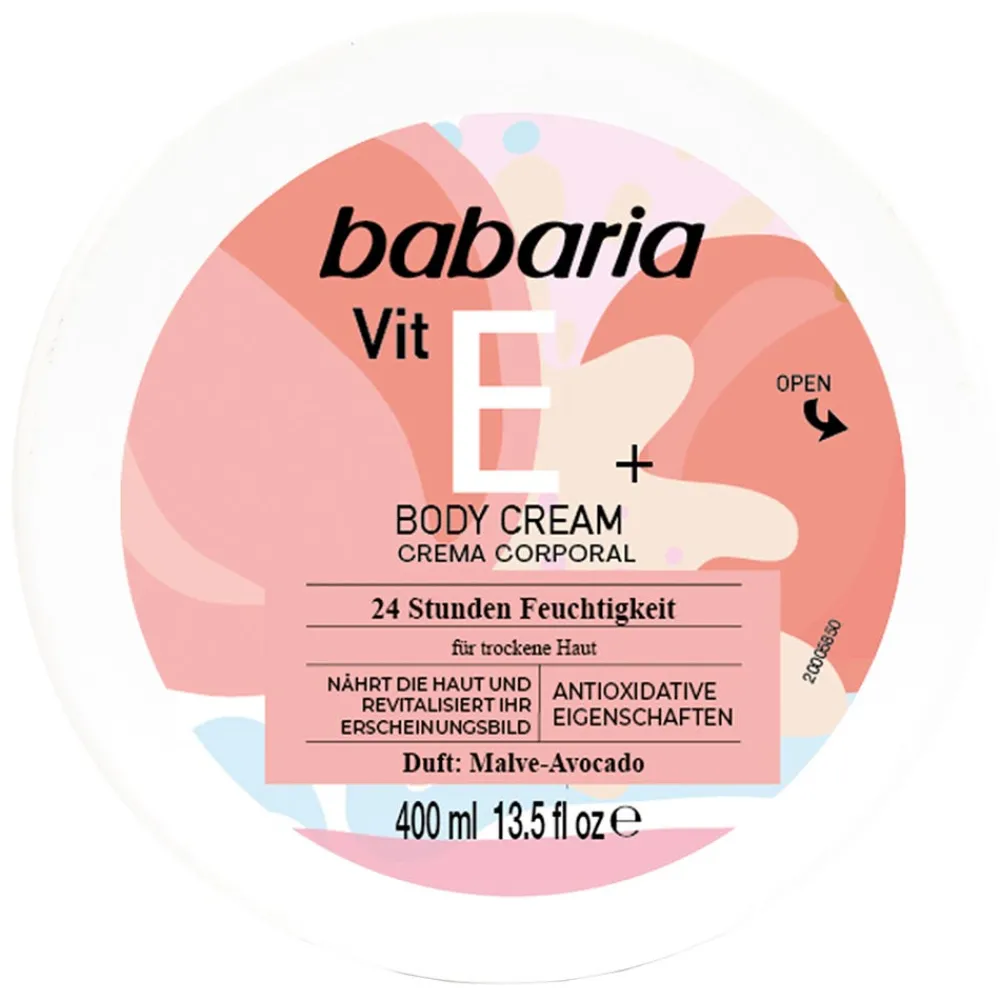 Babaria Hagel Nature|Körper|Body Cream Vitamin E 400 ml