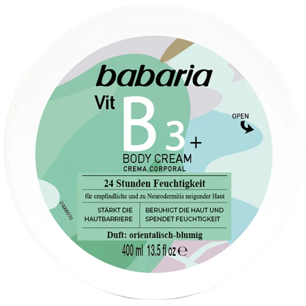 Babaria Hagel Nature|Körper|Body Cream Vitamin B3 400 ml