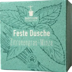 BIOTURM Hagel Nature|Gesicht|Feste Dusche Zitronengras-Minze 100 g