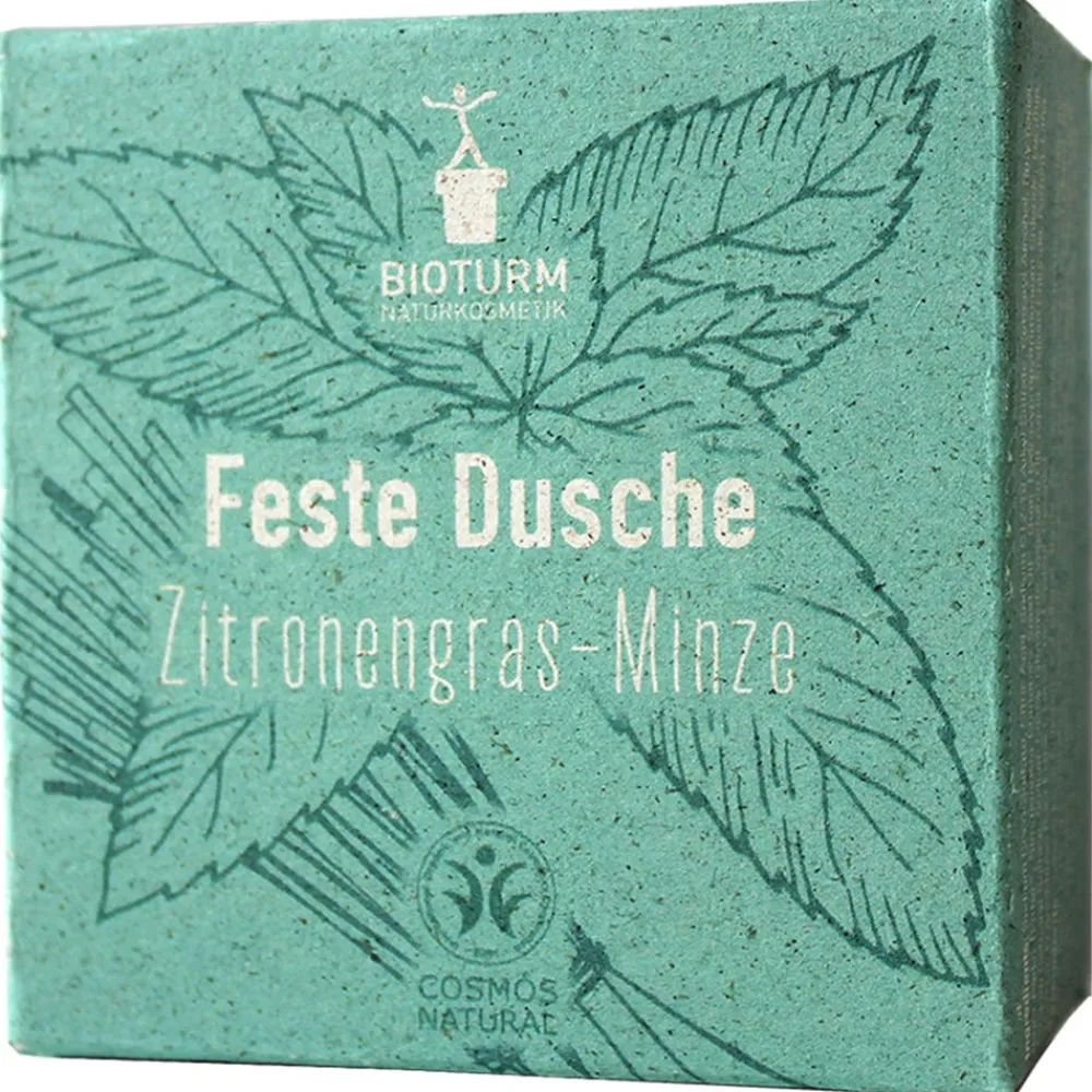BIOTURM Hagel Nature|Gesicht|Feste Dusche Zitronengras-Minze 100 g