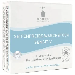 BIOTURM Hagel Nature|Körper^Seifenfreies Waschstück Sensitiv 100 g
