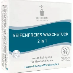 BIOTURM Hagel Nature|Körper^Seifenfreies Waschstück 2-in-1 100 g
