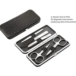 Canal Instrumente Maniküre & Pediküre^Canal Bügeletui aus Leder unbestückt Schwarz