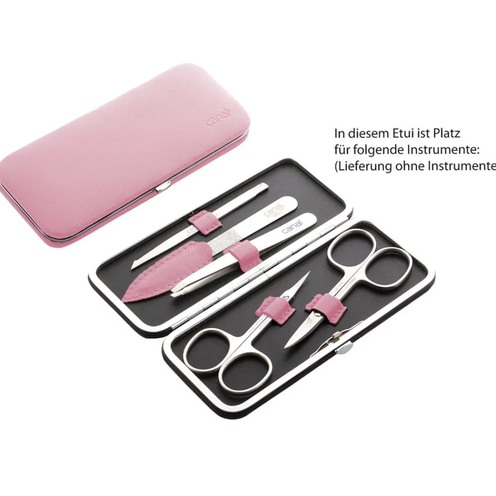 Canal Bügeletui aus Leder unbestückt Rosa-Canal Instrumente Online