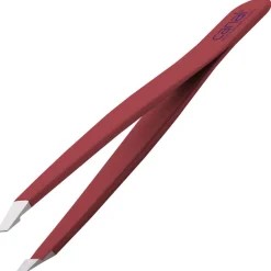 Canal Instrumente Augenbrauen|Canal Haarpinzette gerade rot rostfrei 95 mm