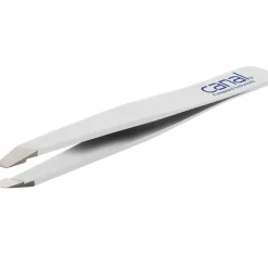 Canal Haarpinzette schräg weiß rostfrei 95 mm-Canal Instrumente Discount