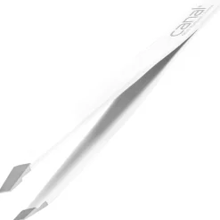 Canal Haarpinzette schräg weiß rostfrei 95 mm-Canal Instrumente Discount