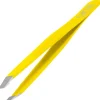 Canal Instrumente Augenbrauen|Canal Haarpinzette schräg gelb rostfrei 95 mm