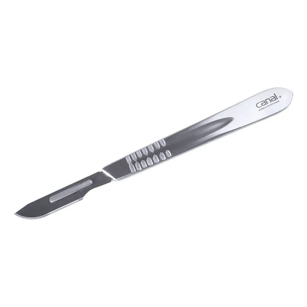 Canal Instrumente Rasiermesser|Canal Halter "4" mit Klinge rostfrei, 135 mm
