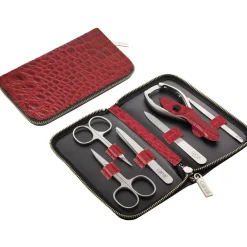 Canal Reißverschluss-Etui Leder 6-teilig Kirsche-Canal Instrumente Best