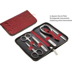 Canal Instrumente Maniküre & Pediküre|Canal Reißverschluss-Etui Leder unbestückt Kirsche