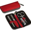 Canal RV-Etui aus Spaltleder rot, 4-teilig-Canal Instrumente Online