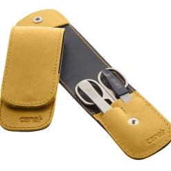 Canal Instrumente Maniküre & Pediküre|Nagelpflege^Canal Stecketui mit Druckknopf gelb 3-teilig