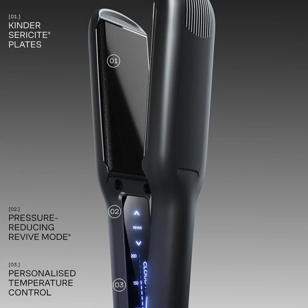 Cloud Nine Glätteisen|Glätteisen|The Wide Iron with Revive Black