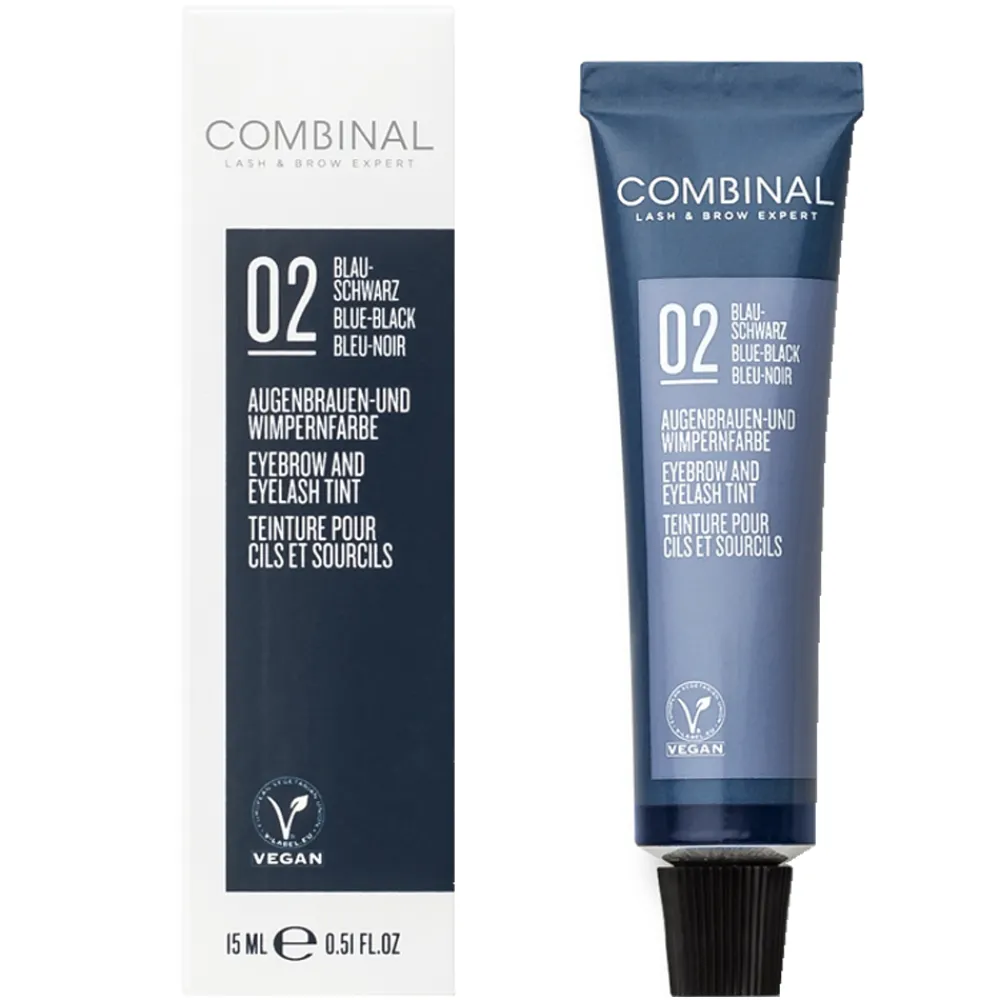 Combinal Wimpern & Brauen|Augenbrauen- & Wimpernfarbe|Profi-Wimpernfarbe 2 blau-schwarz 15 ml