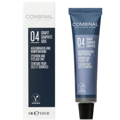 Combinal Wimpern & Brauen|Augenbrauen- & Wimpernfarbe|Profi-Wimpernfarbe 4 grafit 15 ml