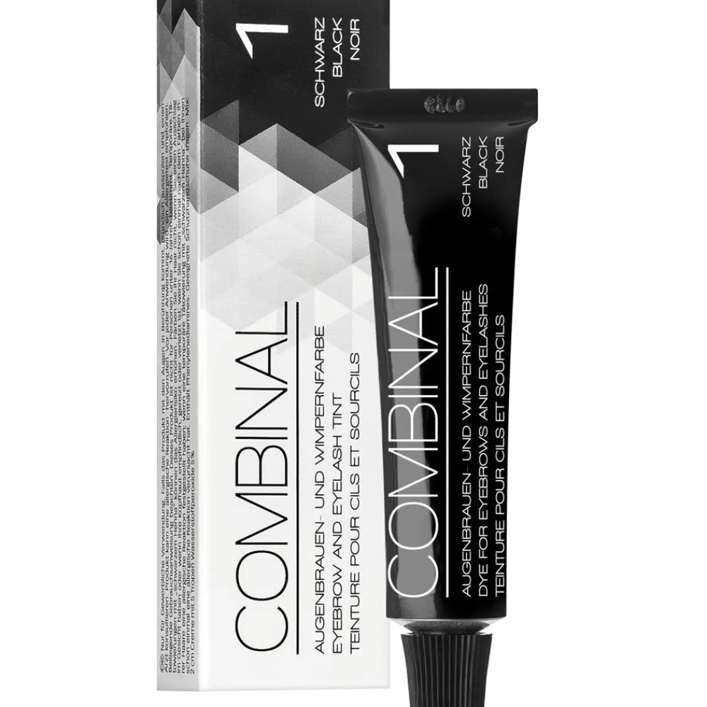 Combinal Wimpern & Brauen|Augenbrauen- & Wimpernfarbe|Profi-Wimpernfarbe 1 schwarz 15 ml