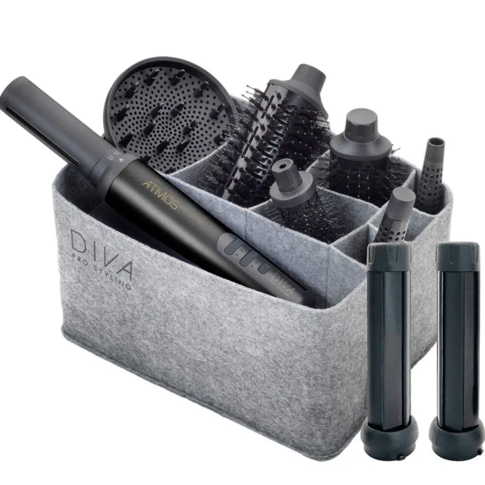 Diva Lockenstäbe|Haartrockner|Diva Atmos Dry & Style Hairstyler inkl. Auto Aircurl