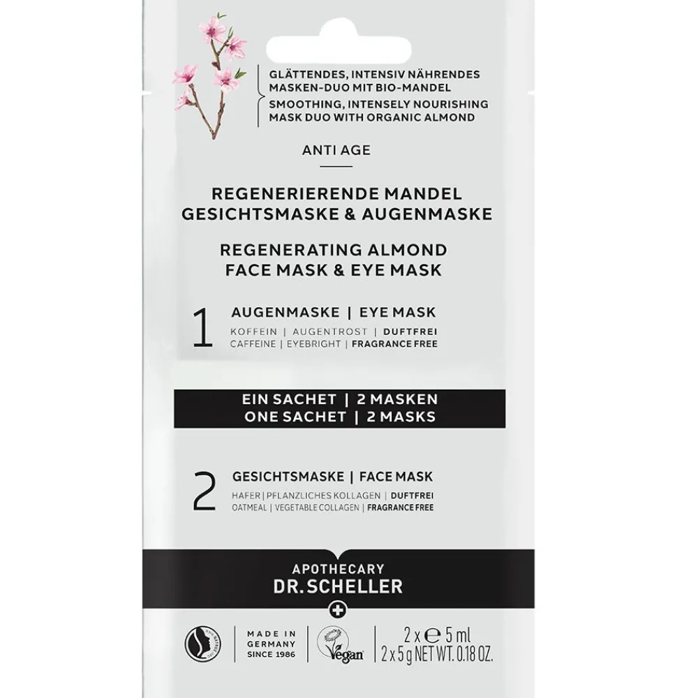 DR. SCHELLER Hagel Nature|Gesicht|DR.SCHELLER Regenerierende Mandel Gesichts-&Augenmaske 2x5 ml