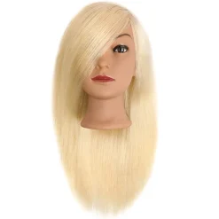 Efalock Übungsköpfe|Übungskopf Ella Naturhaar lichtblond 50 cm