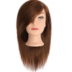 Übungskopf Emilia Naturhaar braun 35 cm-Efalock Outlet