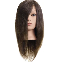 Efalock Übungsköpfe^Übungskopf Hanna Humanhaar braun 40-45 cm