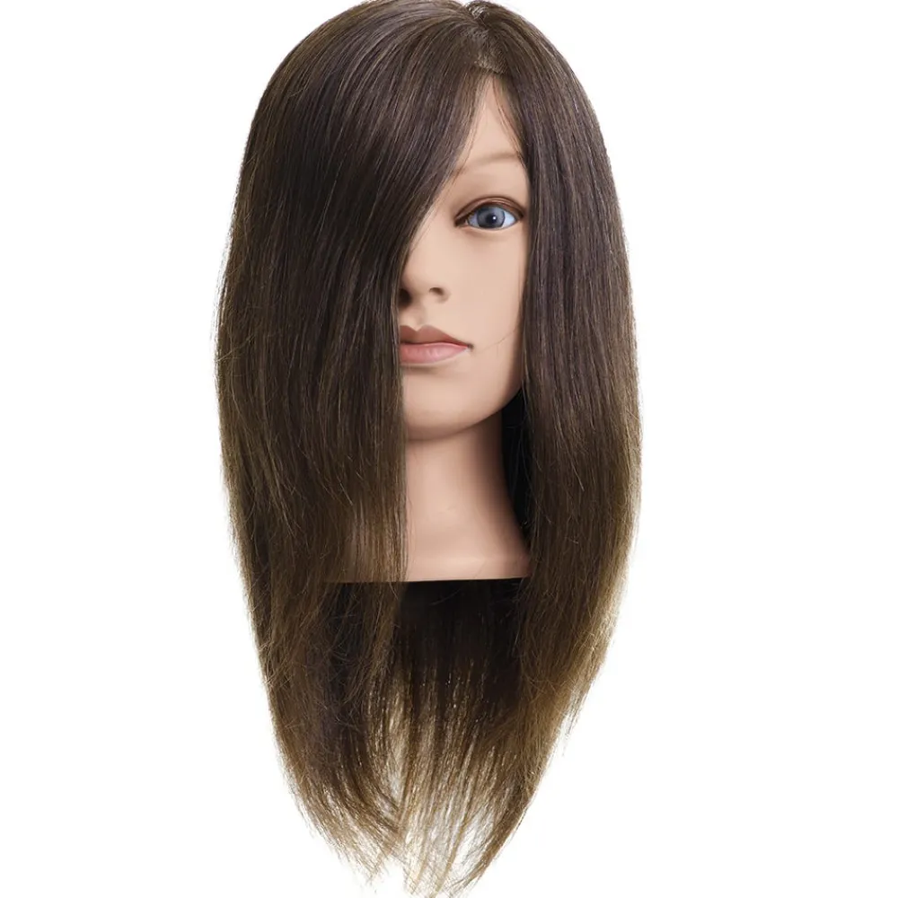 Efalock Übungsköpfe^Übungskopf Hanna Humanhaar braun 40-45 cm