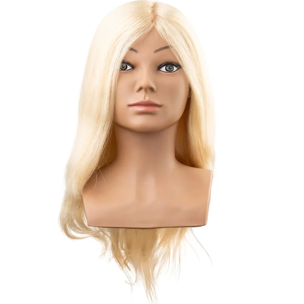 Efalock Übungsköpfe^Übungskopf Marla Humanhaar lichtblond 40 cm
