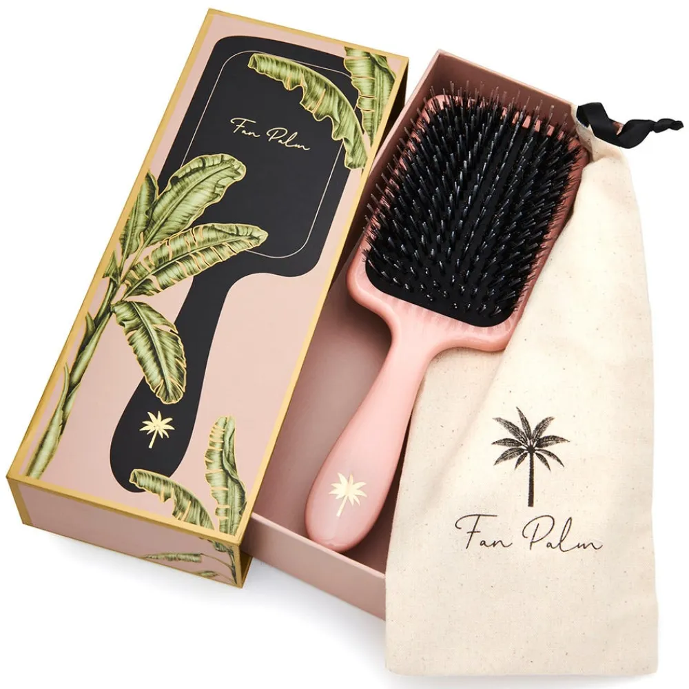 Fan Palm Bürste^Boar- & Nylon Brush Double Bloom Large Paddle