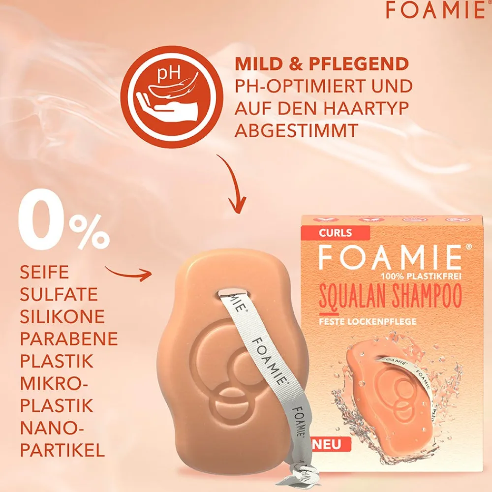 FOAMIE Hagel Nature| Shampoo|Festes Shampoo Curls mit Squalan