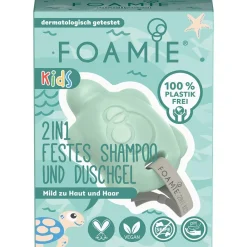 FOAMIE Hagel Nature| Shampoo|2in1 Festes Shampoo & Duschgel Kids Grün