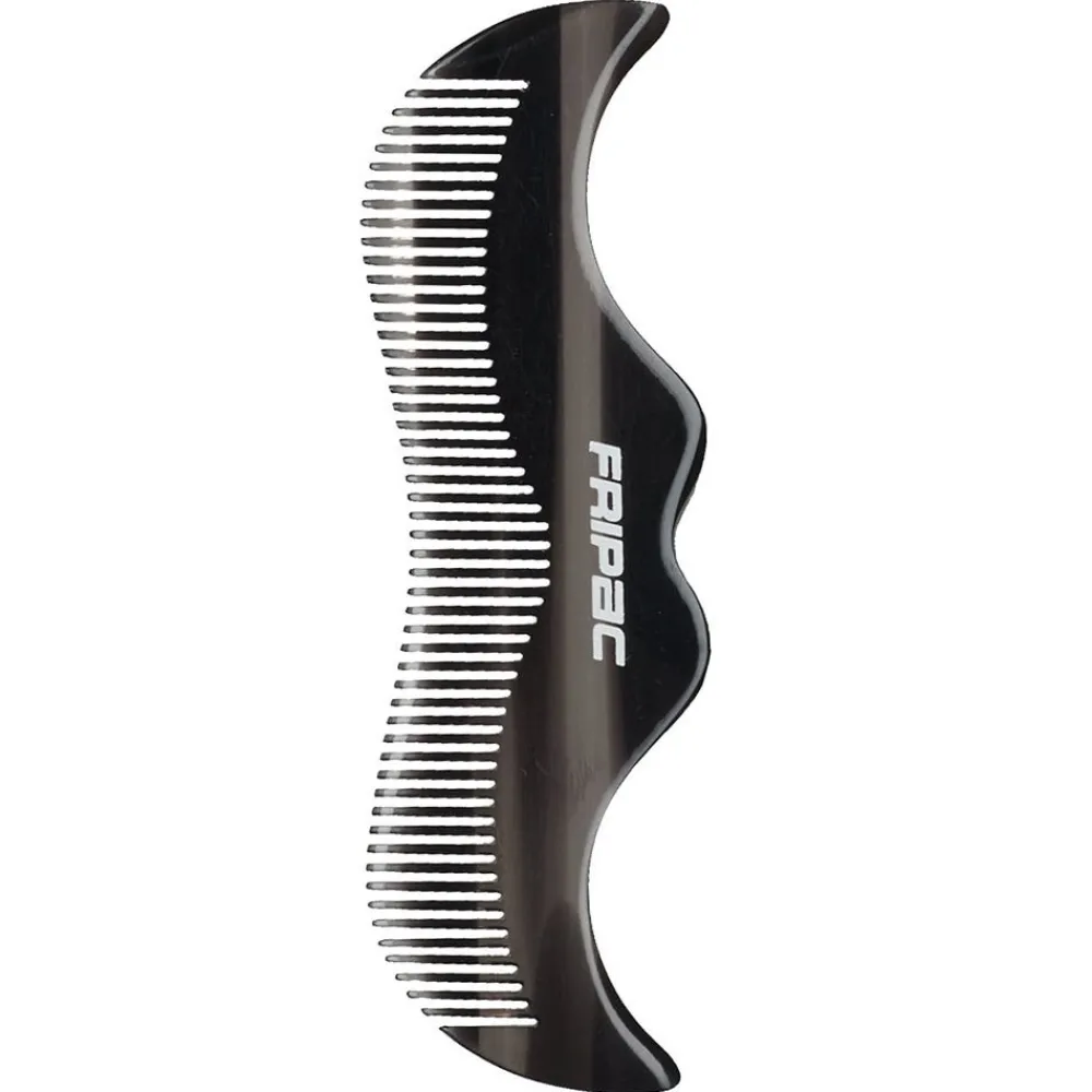 Fripac Bartpflege|Kämme & Bürsten^Schnurrbartkamm gewellt 9,0 cm