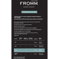 Puderfreie Nitrilhandschuhe Schwarz Large 100 Stück-Fromm New