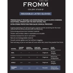 Fromm Hygiene & Desinfektion|Schwarze Latexhandschuhe Large 12-er Pack