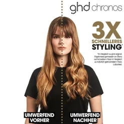 ghd Glätteisen|Glätteisen|chronos schwarz & bodyguard coloriertes Haar Hitzeschutz Pflegeduo