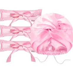 GLOV Haarteile^COOLCURL Sweet Dreams Satin Set - Pink