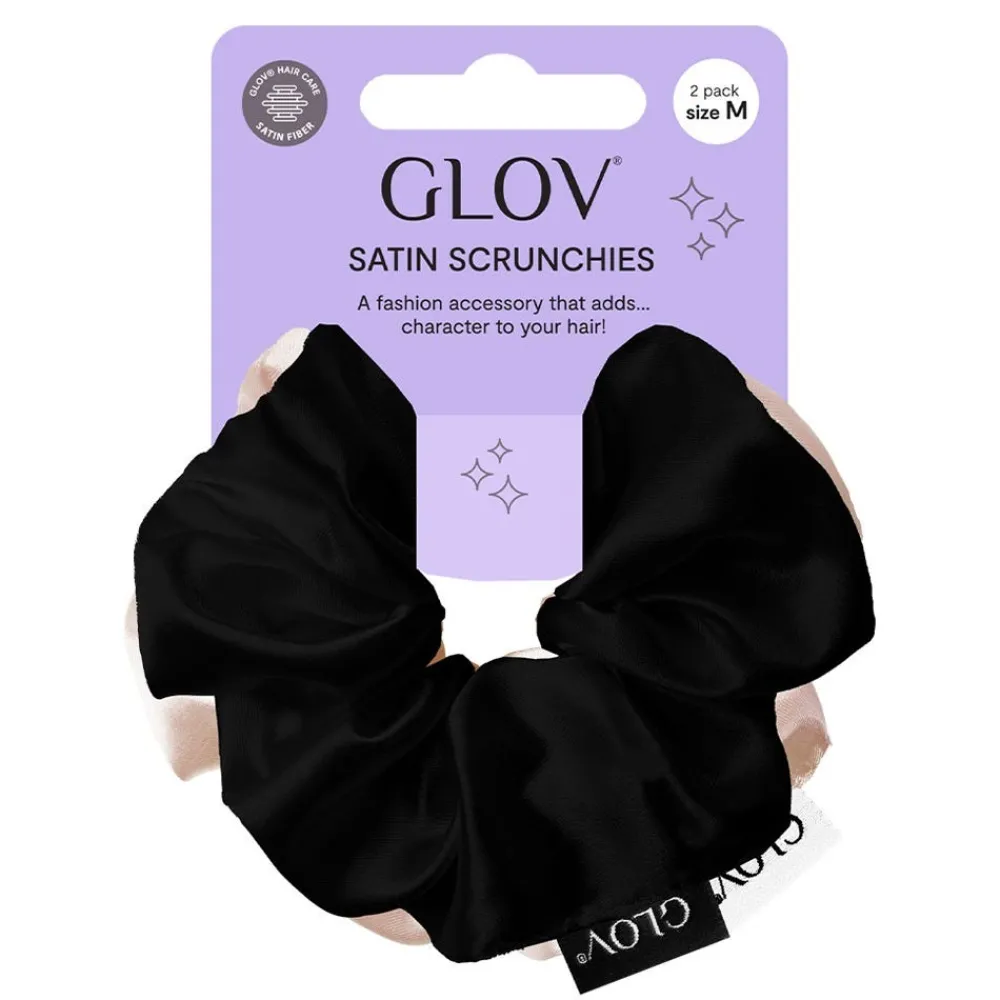 GLOV Haarschmuck|Scrunchies 2 Pack M - Champagne & Black