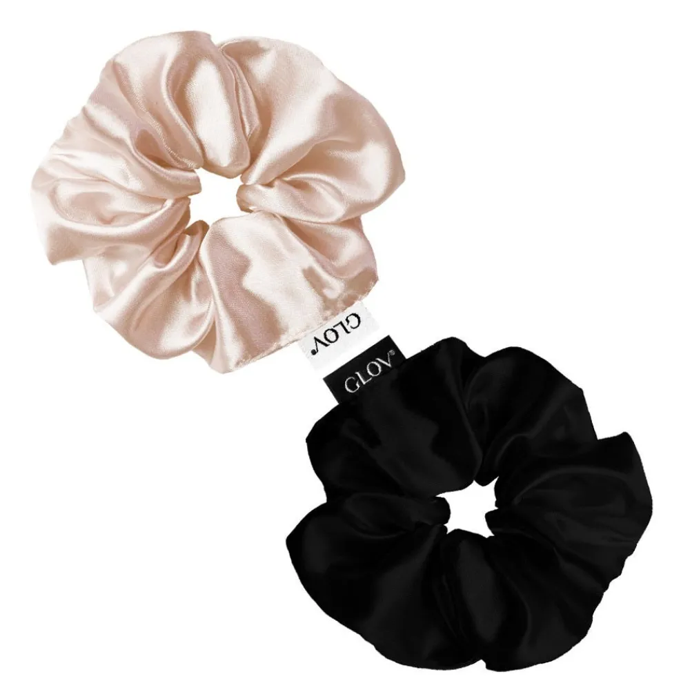 GLOV Haarschmuck|Scrunchies 2 Pack M - Champagne & Black